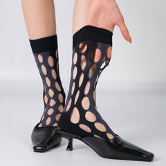 grunge cutout mesh socks boogzel clothing