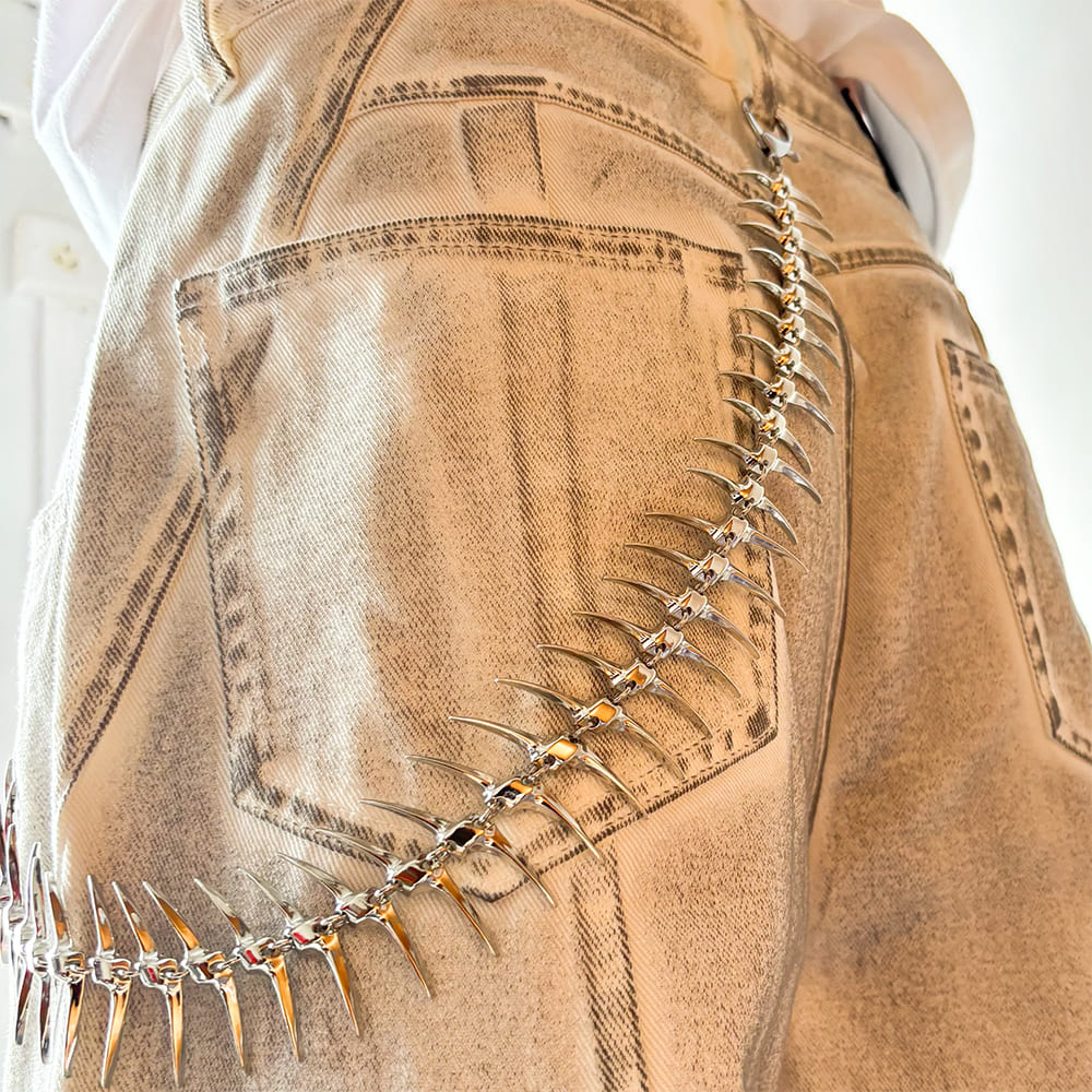 grunge fishbone pant chain boogzel clothing