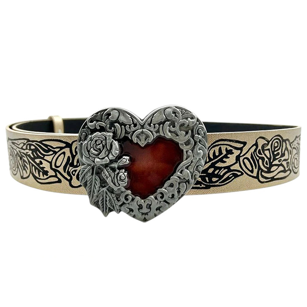 grunge heart buckle belt boogzel clothing