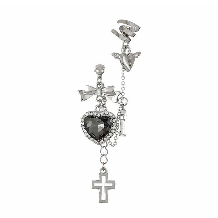 grunge heart cross ear cuff boogzel clothing