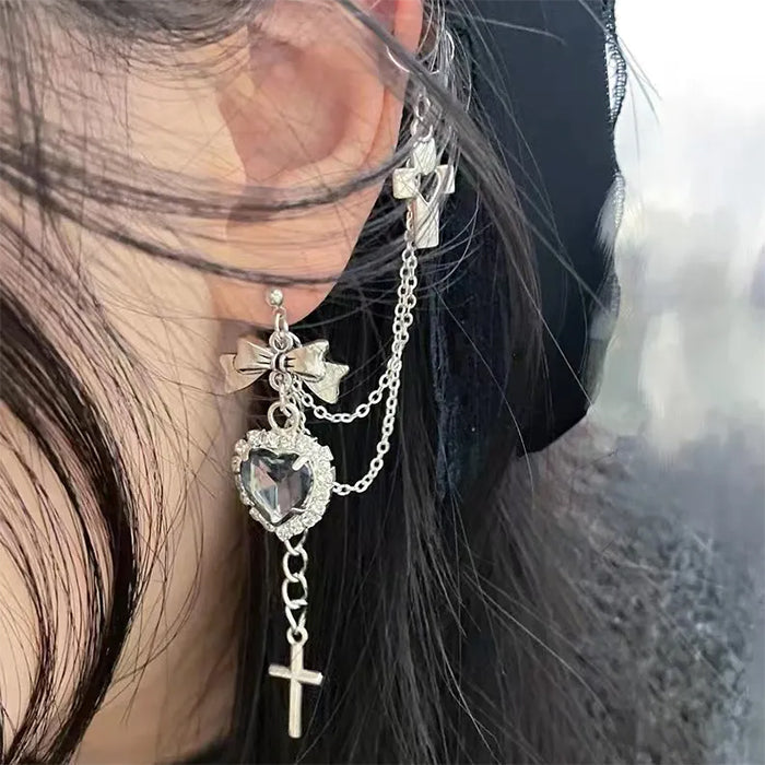 grunge heart cross ear cuff boogzel clothing
