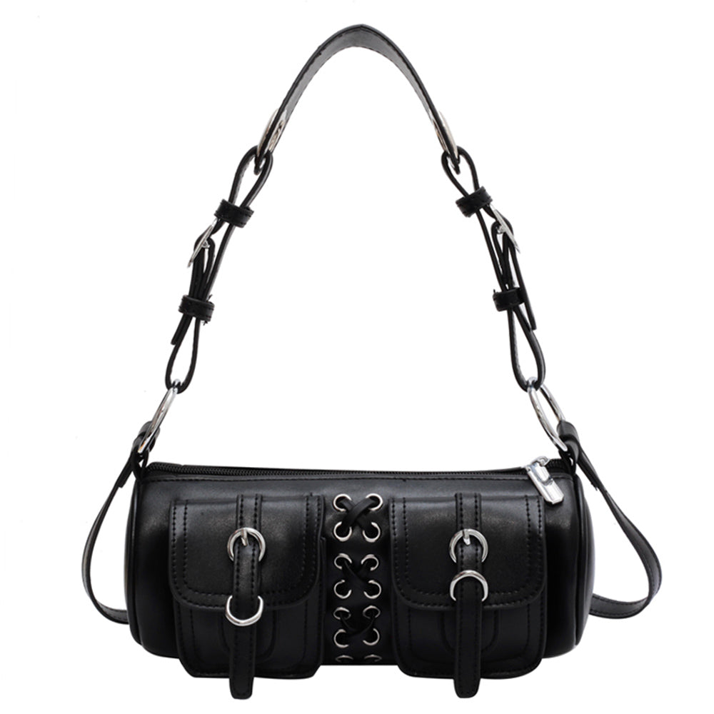 grunge lace up underarm bag boogzel clothing