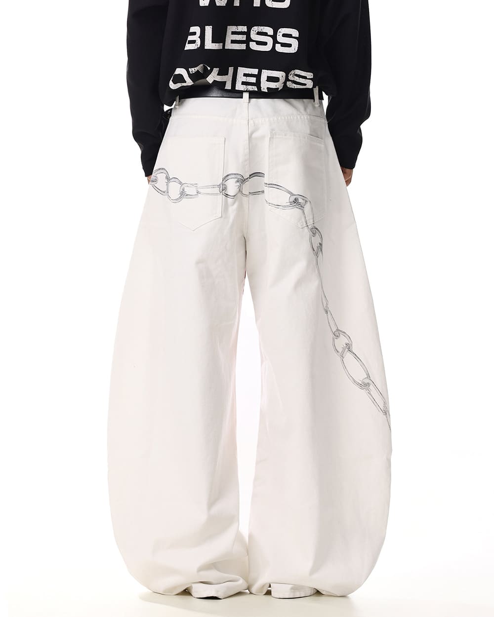 grunge red cross print wide leg pants boogzel clothing