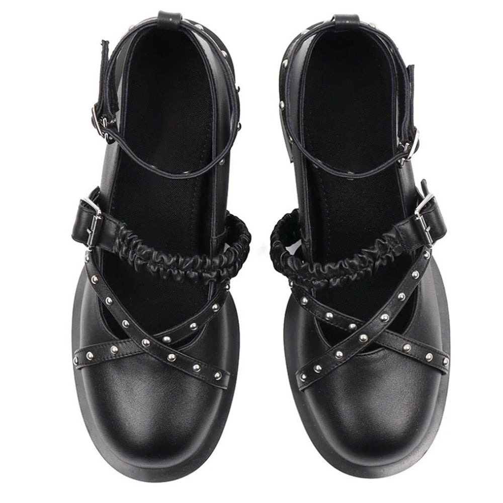grunge studded mary janes boogzel clothing