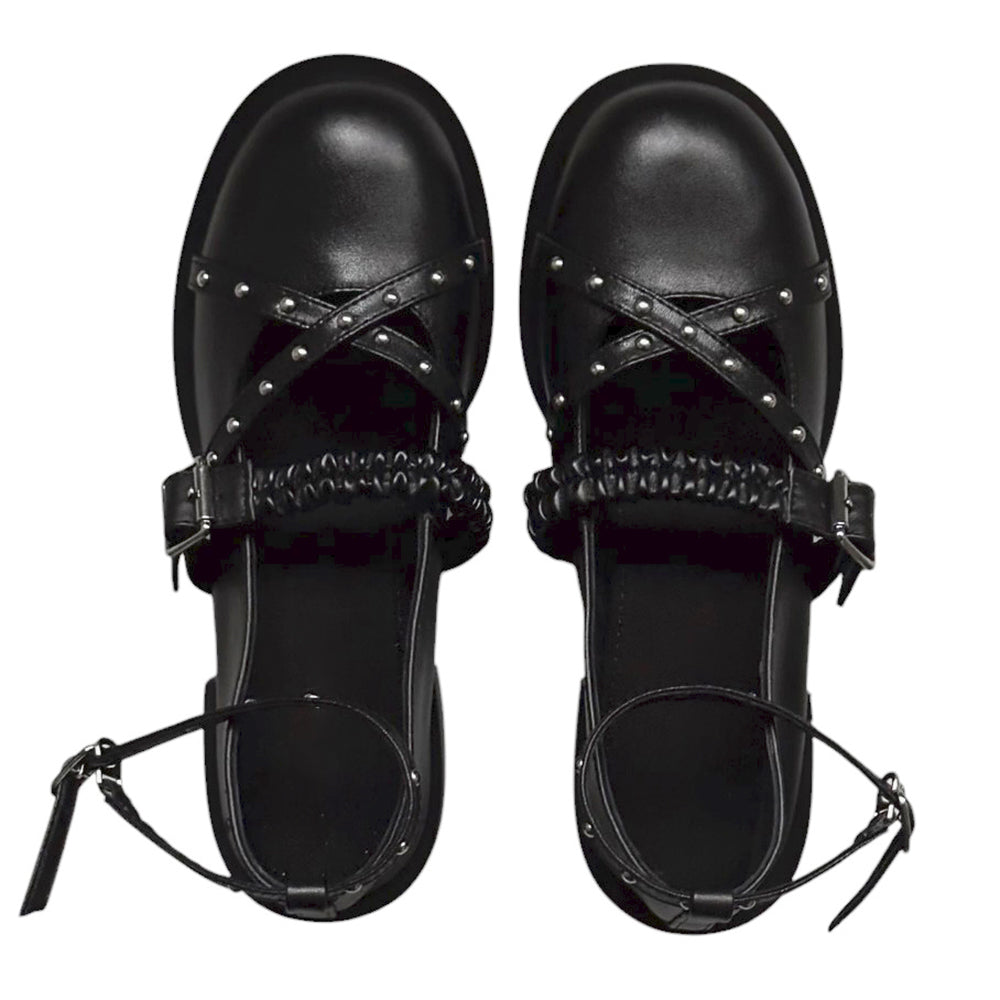 grunge studded mary janes boogzel clothing