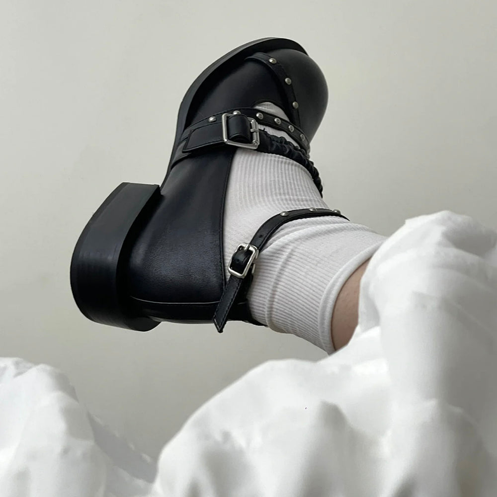 grunge studded mary janes boogzel clothing