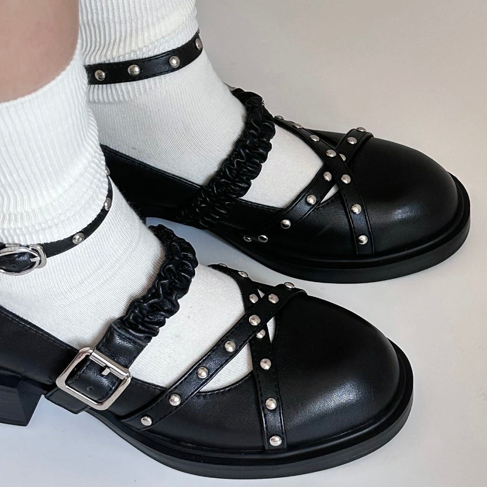 grunge studded mary janes boogzel clothing
