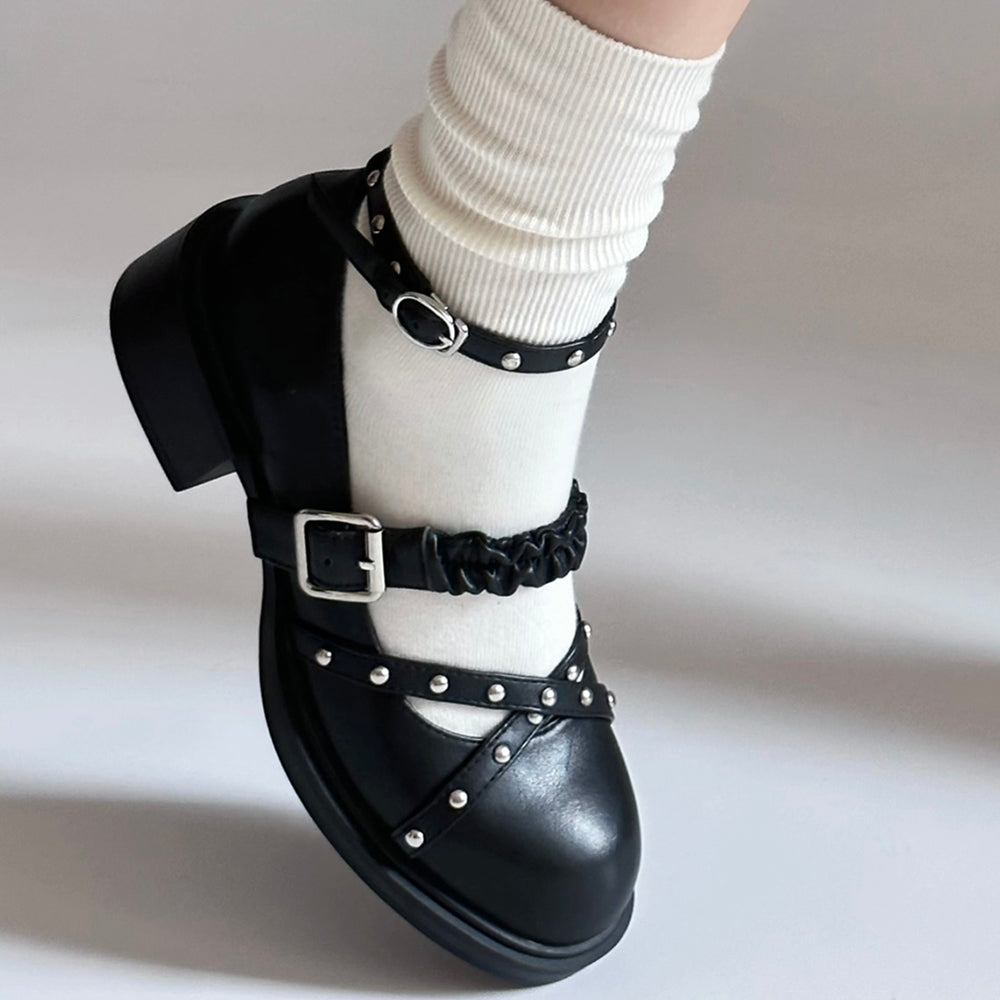 grunge studded mary janes boogzel clothing