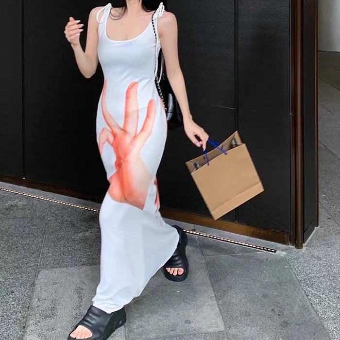 hand print baddie aesthetic dress boogzel clothing