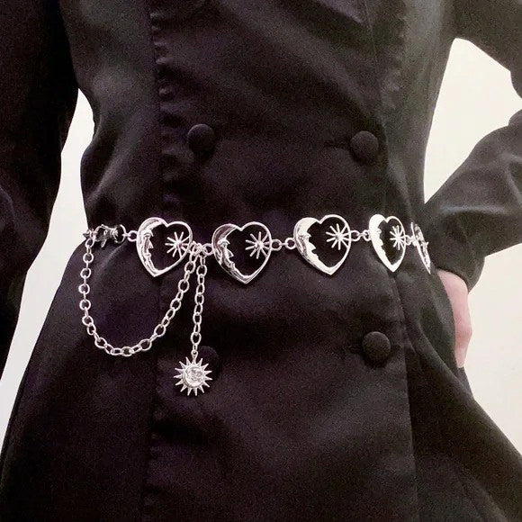 Moon and Star Heart Belt - Boogzel Clothing
