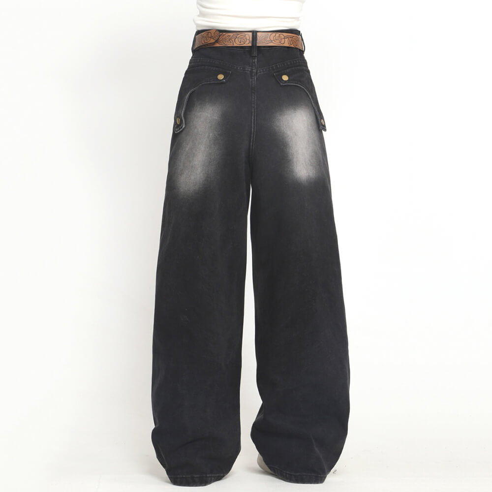 heart and star fringe wide jeans boogzel clothing