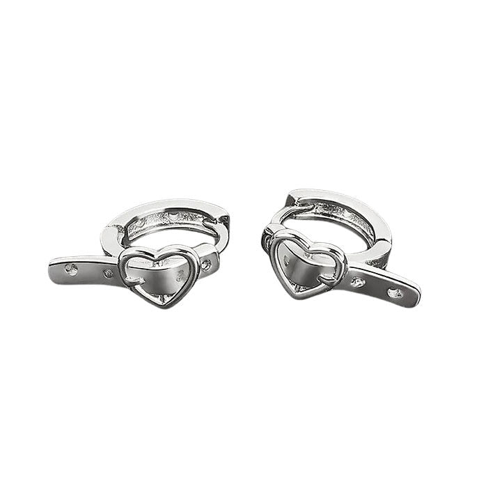 Heart Buckle Belt Earrings - heart earrings, grunge earrings - boogzel clothing
