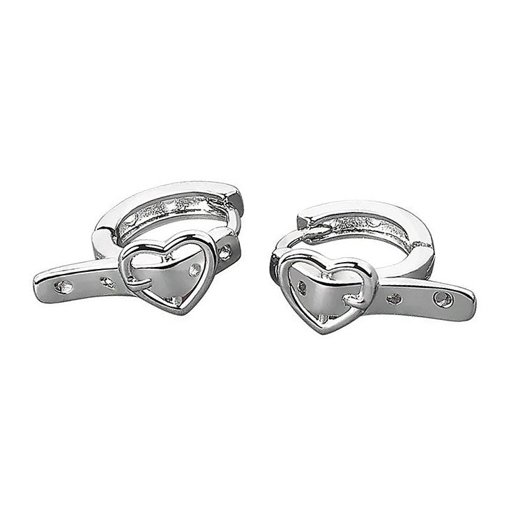 Heart Buckle Belt Earrings - heart earrings, grunge earrings - boogzel clothing