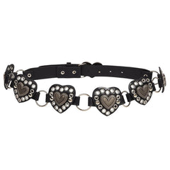 heart buckle leather belt boogzel clothing