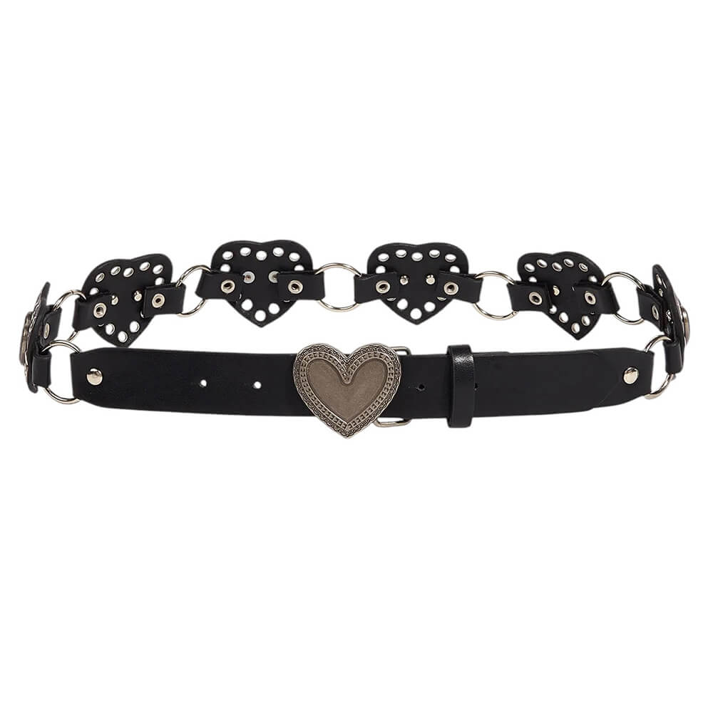 heart buckle leather belt boogzel clothing