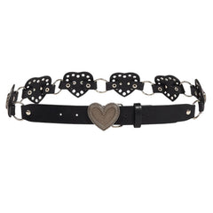 heart buckle leather belt boogzel clothing