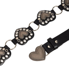 heart buckle leather belt boogzel clothing