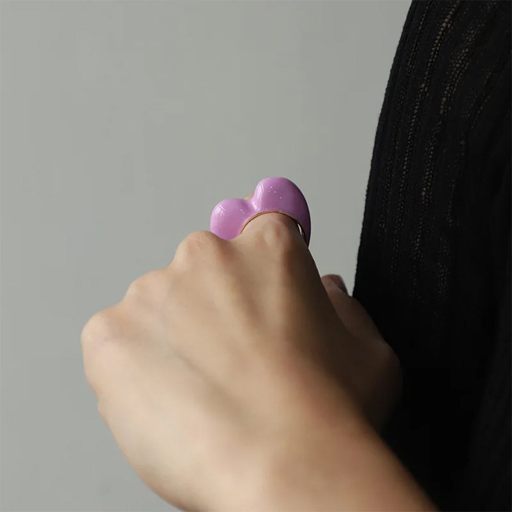 heart enamel ring boogzel clothing