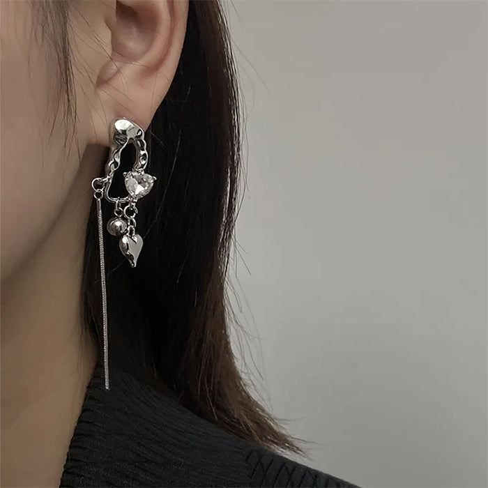 heart irregular earrings boogzel clothing