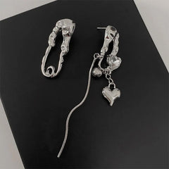 heart irregular earrings boogzel clothing