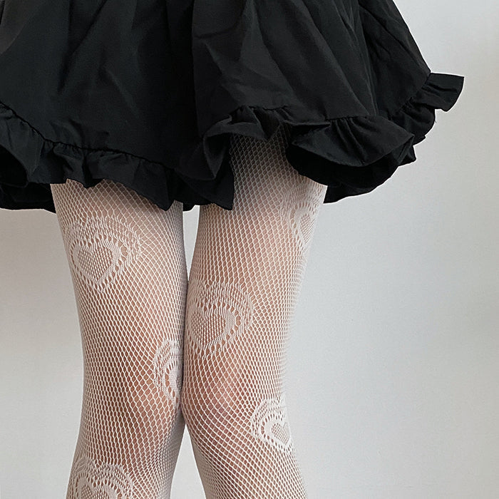 heart mesh tights boogzel clothing