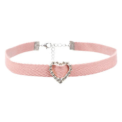 heart pink choker boogzel clothing