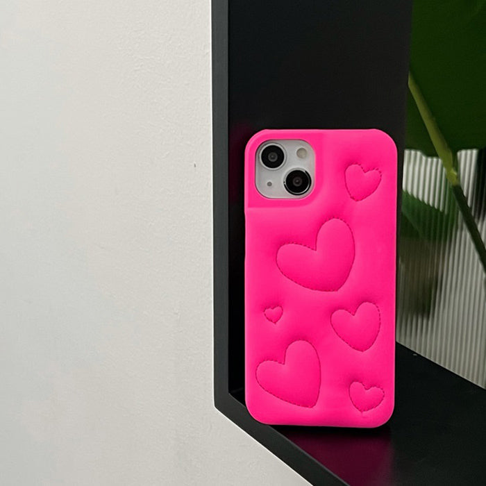 heart puffer iphone case boogzel clothing