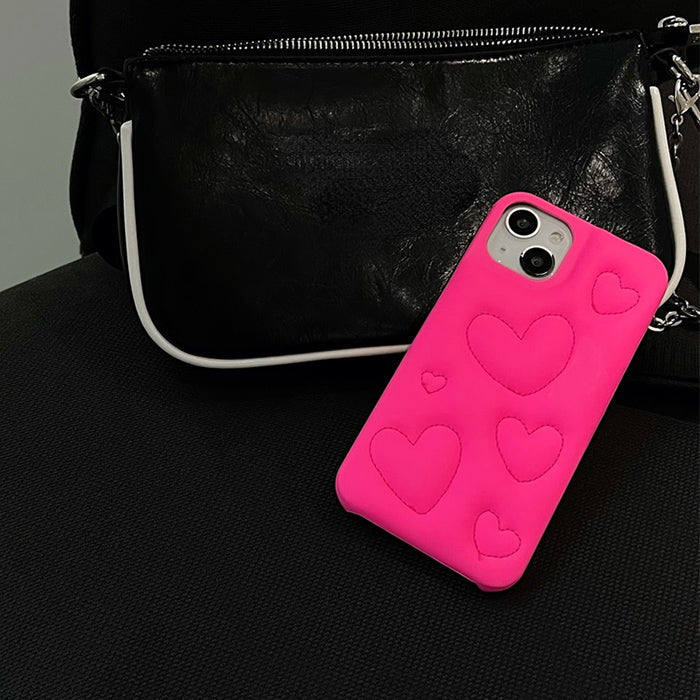 heart puffer iphone case boogzel clothing