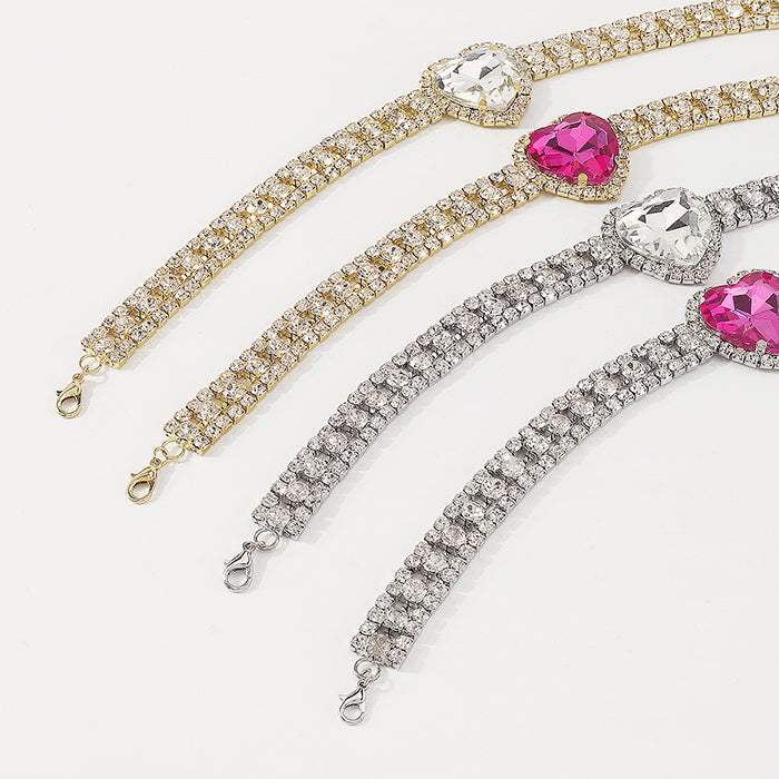 heart rhinestone choker boogzel clothing
