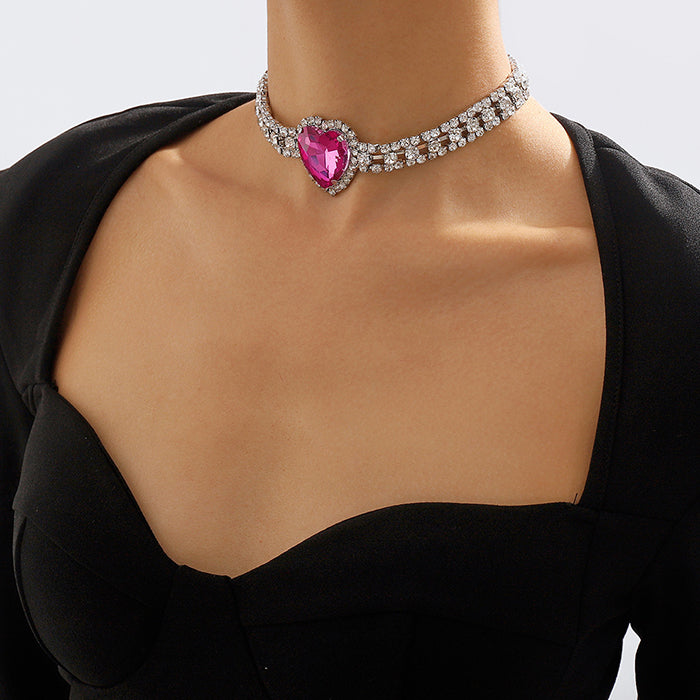 heart crystal choker boogzel clothing