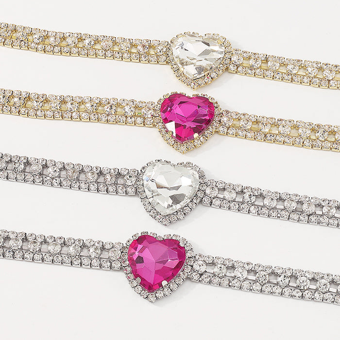 heart rhinestone choker boogzel clothing