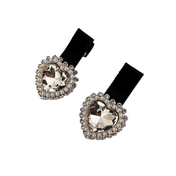 heart rhinestone hair clip boogzel clothing