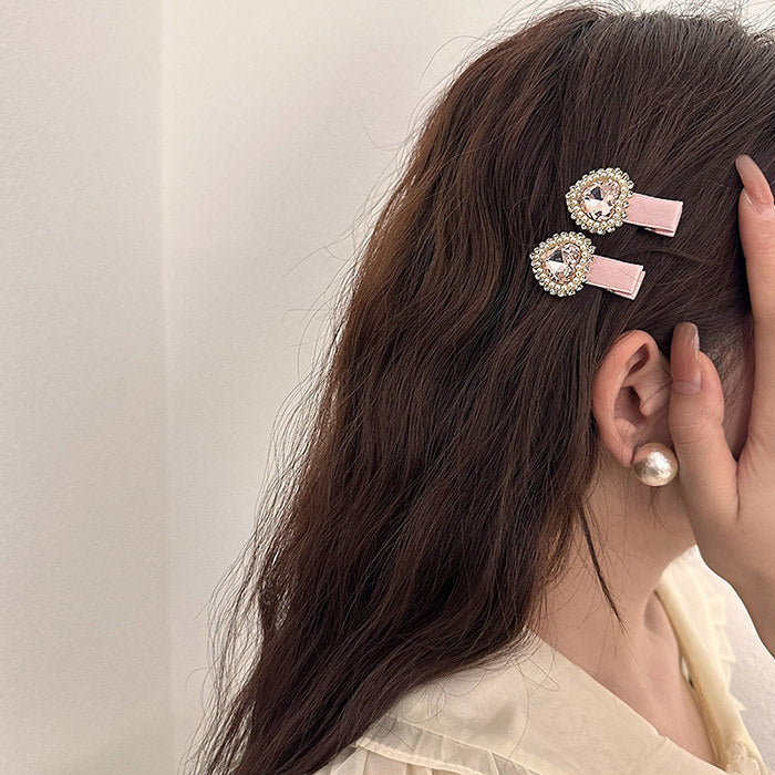 heart rhinestone hair clip boogzel clothing