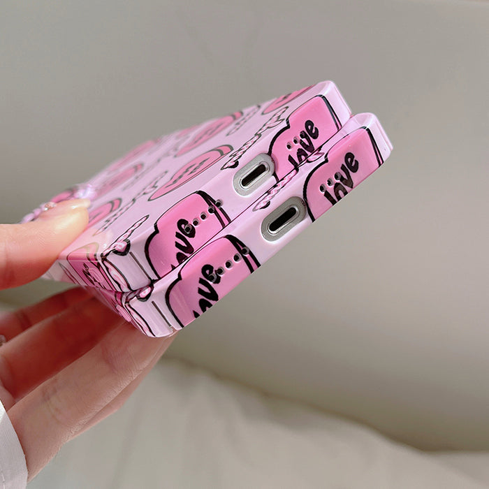 pink heart iphone case boogzel clothing