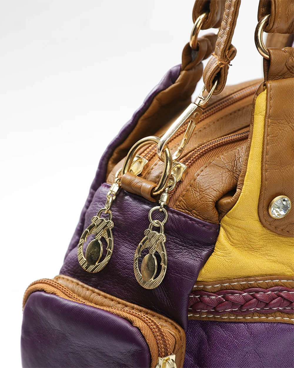 hippie aesthetic patchwork handbag boogzel clothing