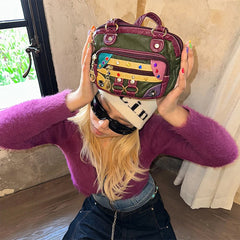 hippie aesthetic patchwork mini bag boogzel clothing