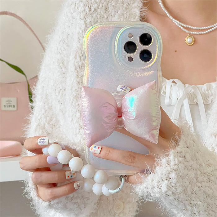 holographic bow iphone case boogzel clothing