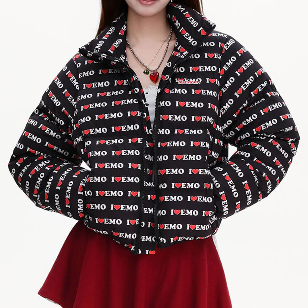 i love emo puffer jacket boogzel clothing