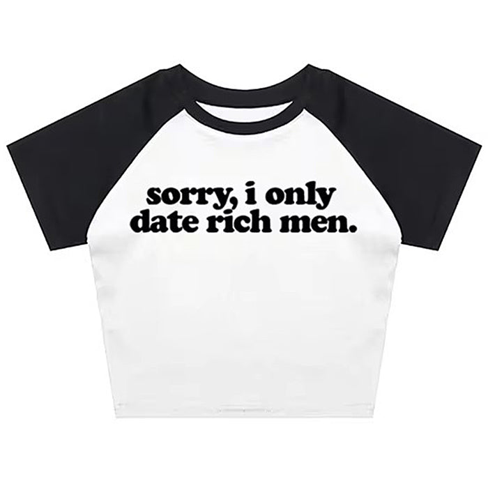 i date only rich men y2k crop top boogzel clothing