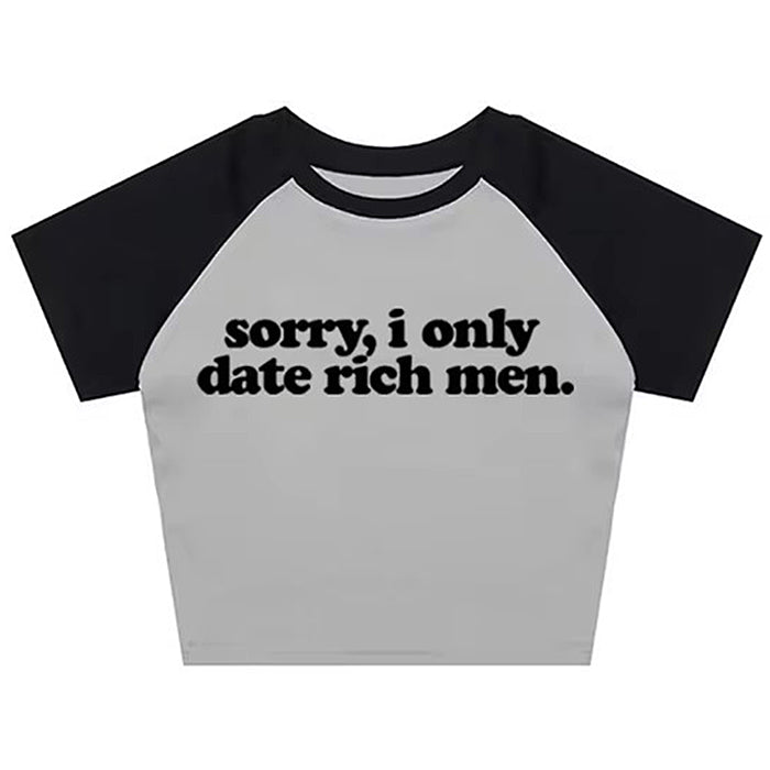 i date only rich men y2k crop top boogzel clothing