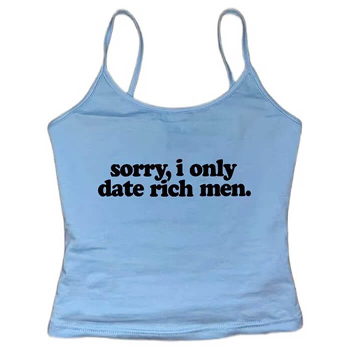 i date only rich men y2k tank top boogzel clothing