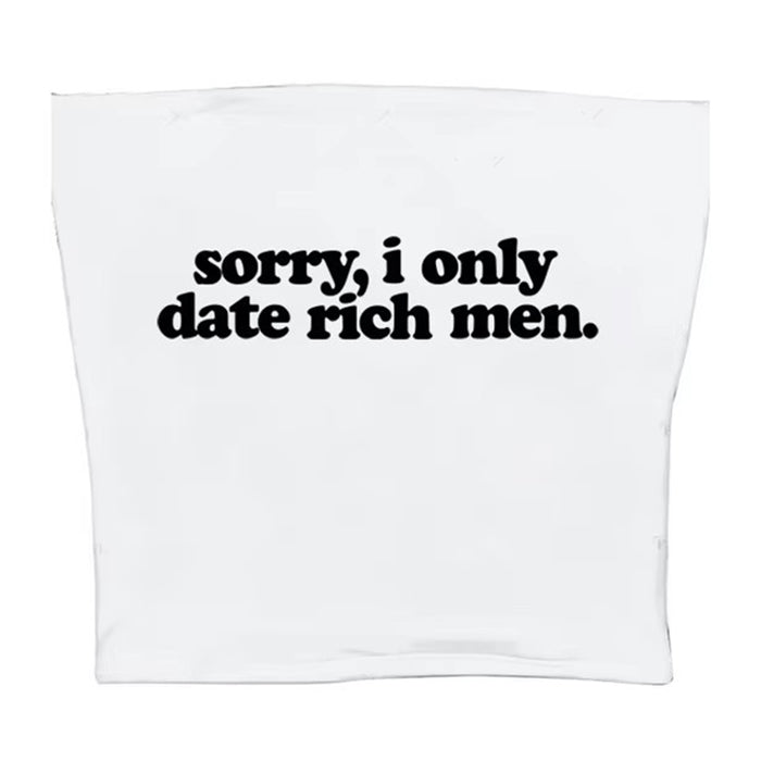 i date only rich men y2k tube top boogzel clothing