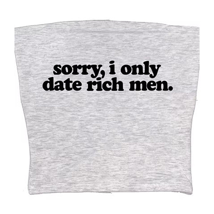 i date only rich men y2k tube top boogzel clothing