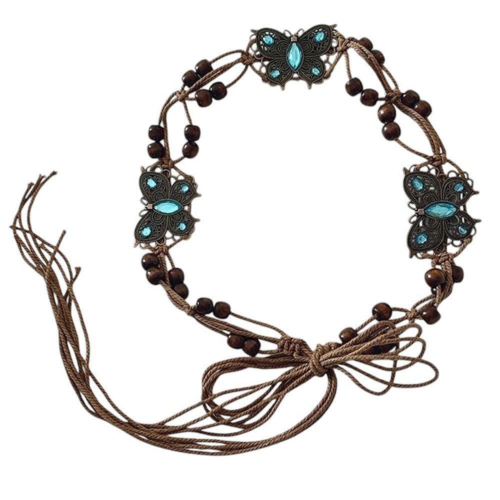 indie aesthetic butterfly beaded belt boogzel clothing