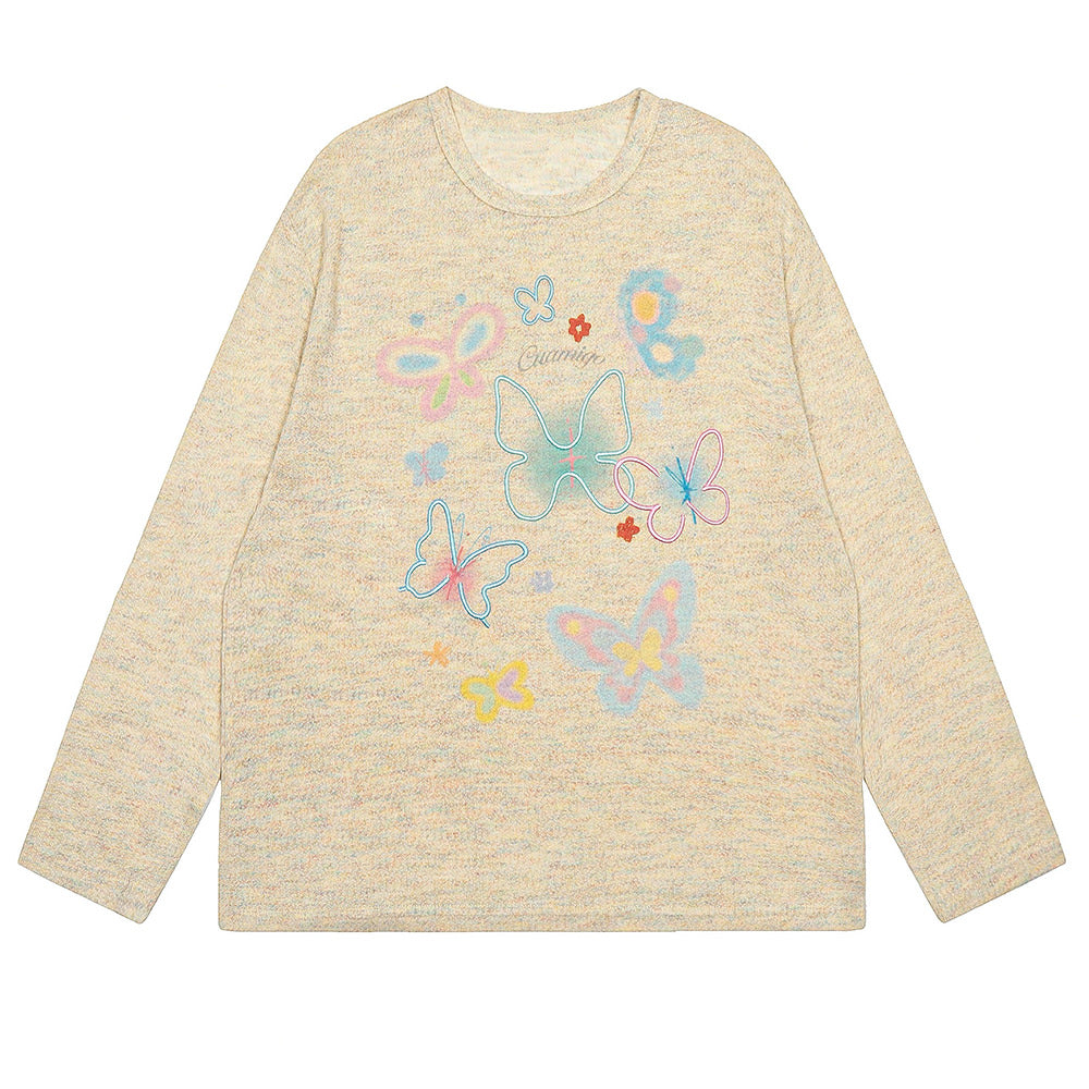indie aesthetic butterfly long sleeve boogzel clothing