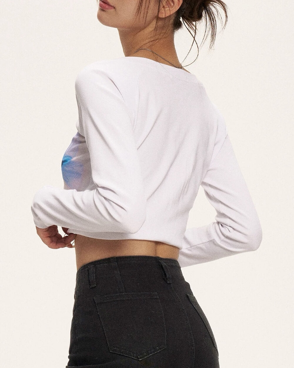 indie butterfly print long sleeve top boogzel clothing