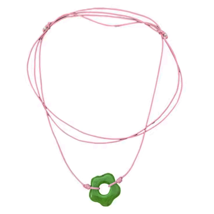 indie flower cord necklace boogzel clothing