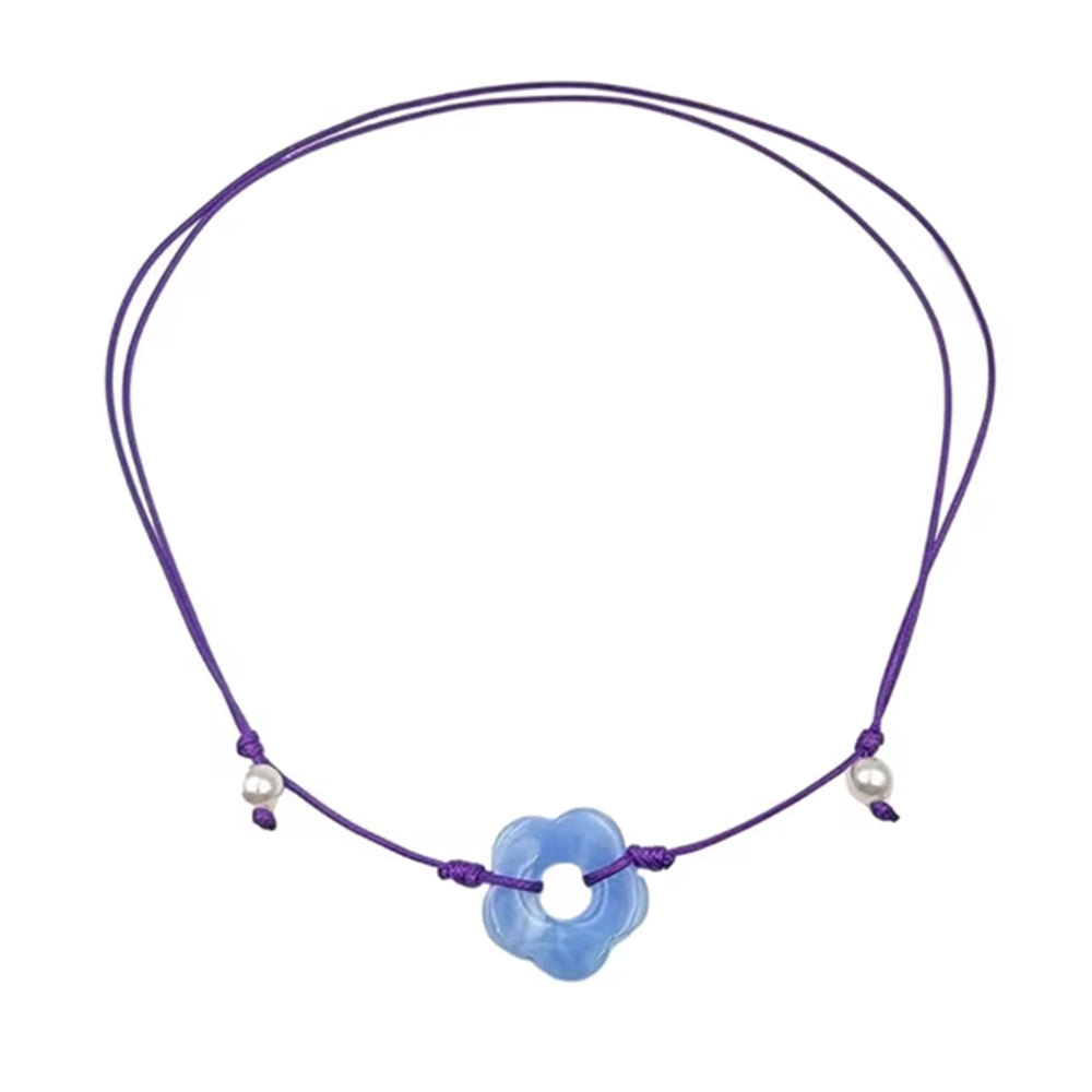 indie flower cord necklace boogzel clothing