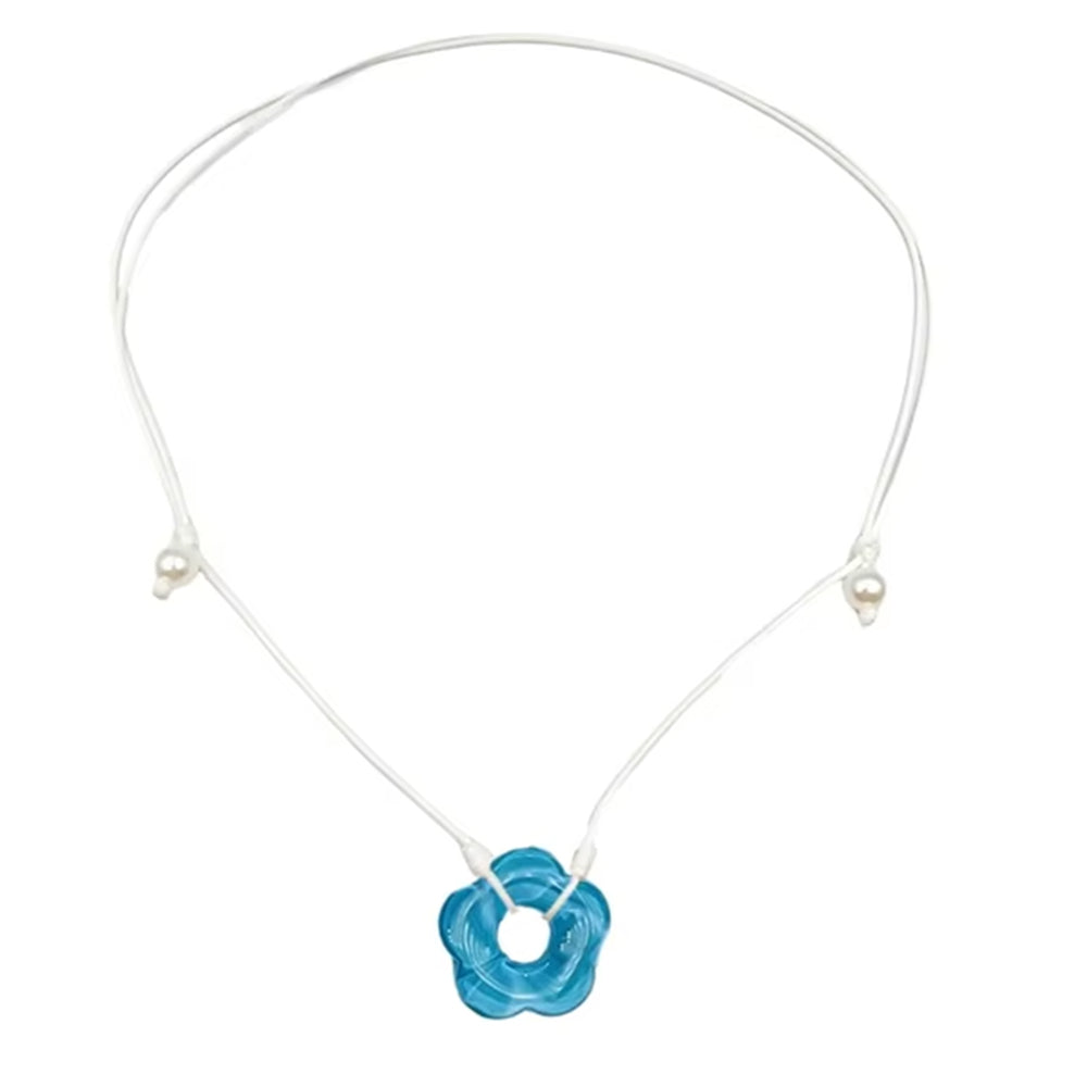 indie flower cord necklace boogzel clothing