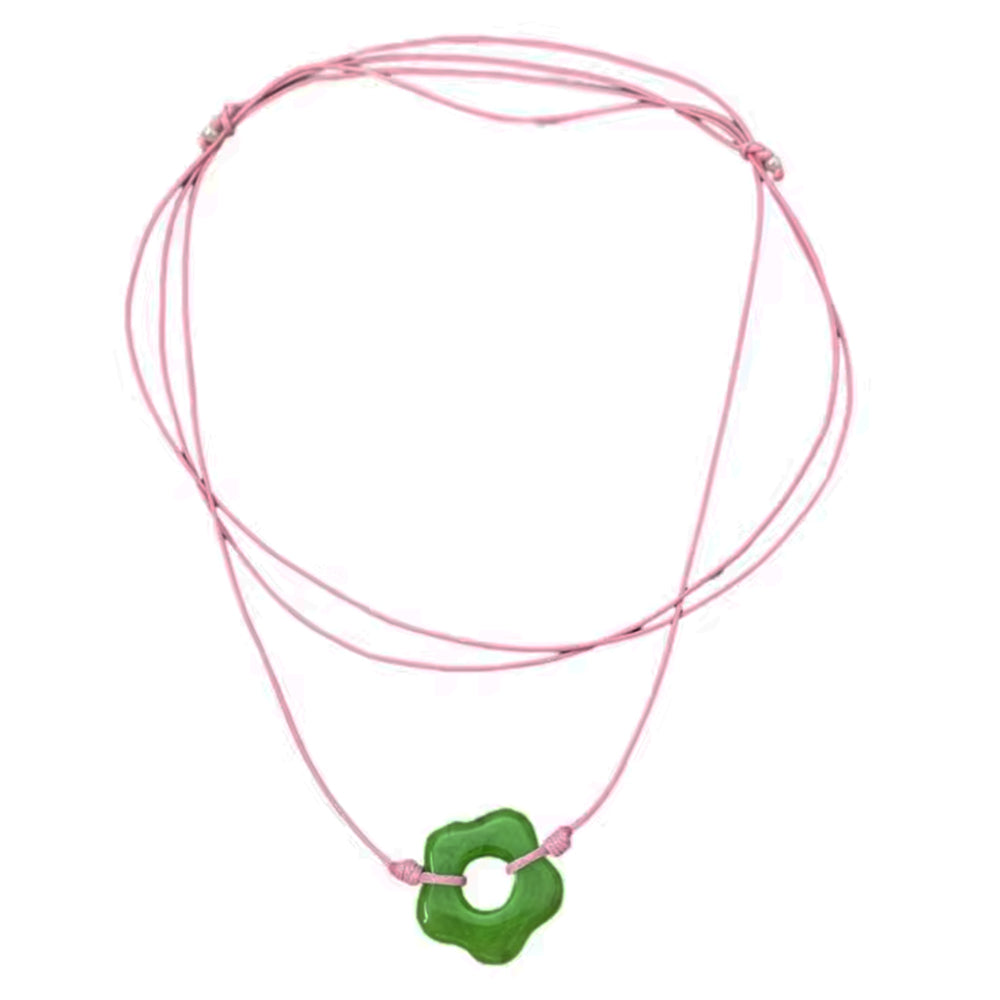 indie flower cord necklace boogzel clothing
